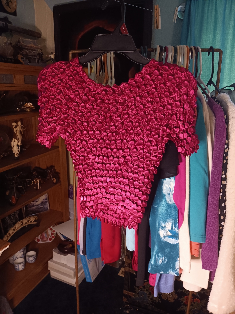 Lilly Pulitzer Hot Pink Rosette Short Sleeve Crop Top